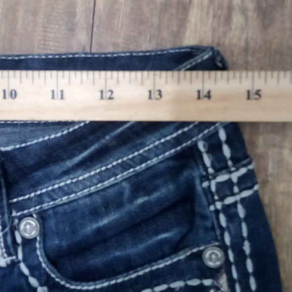 Grace in LA NWT Women's Jeans 27 Bootcut Embellished Rhinestones - Picture 10 of 12